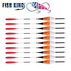 FISHKING 10 pièces/paquet 2g 3g 5g flotteurs de pêche légers baume bois matériel accessoires pêche à la <span class=keywords><strong>carpe</strong></span> grands flotteurs de flottabilité - Product Image 3