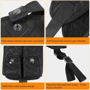 กระเป๋าใส่ปืนแบบสะพายไหล่สีดำอเนกประสงค์ พร้อมช่องใส่แม็กกาซีนคู่ - Product Image 3