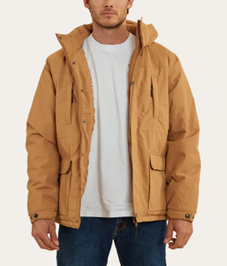 Precio de fábrica Chaquetas de lona transpirables para hombres Forro acolchado y mangas acanaladas Tricot Chaquetas de moda para hombres para el invierno - Product Image 1