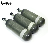 Bouteille d'oxygène de plongée sous-marine 6,8L 9L, fabriquée en Chine, cylindre en fibre de carbone pour respiration sous-marine