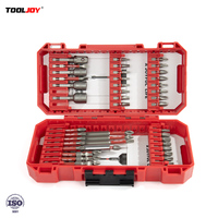 Ensemble de 55 embouts à percussion chromés industriels TOOLJOY avec embouts à écrous magnétiques pour la menuiserie, le bricolage et l'assemblage de meubles