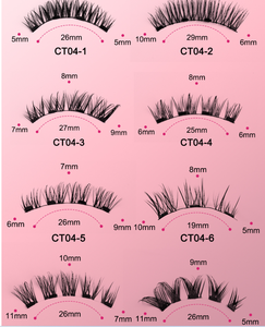 Großhandel Eigenmarke Wiederverwendbare 3D Seiden Wimpern im Half-Corner-Stil Magnetische Cat-Eye Natürliche Falsche Wimpern Kit mit Applikator Etui und Logo - Product Image 5