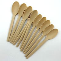 1 cuillère épaisse givrée en amidon de maïs compostable, cuillère à dîner occidentale, fourchette à salade, couverts de luxe pour hôtels et plats à emporter
