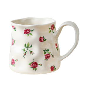 Taza de Cerámica Retro de Lujo con Borde Dorado Rosa, Taza de Café y Platillo Estilo Ins, Taza de Alta Estética para el Hogar, Té de la Tarde, Regalo Diario - Product Image 5