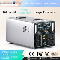 Station d'alimentation portable grande capacité LECOOVO E2000S2000W avec panneau solaire, onduleur à onde sinusoïdale pure, contrôleur MPPT et ports allume-cigare