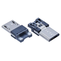 Conector Micro USB 2.0 Tipo B Macho de Bajo Precio, 5 Pines, 2 Pines, 4 Pines, Vertical, Orificio Pasante, Micro V8, para Cable de Carga y Datos
