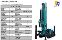 Machine de forage de puits profonds de 350 m, machine de forage minier d'eau, marteau diesel, vente chaude
