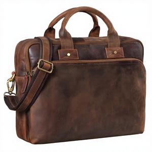 Sac à main pour ordinateur portable en cuir véritable, de style coréen moderne, grande capacité, pour les voyages d'affaires, vintage, luxueux, à porter en bandoulière - Product Image 3