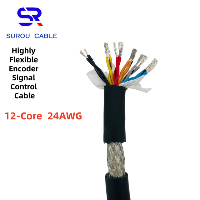 PMS 2464 24AWG 12-Core Highly Flexible Single Pair Twisted Shielded Signal Cable Encoder Cable Automation Equipment Cable