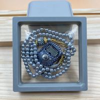 Compteur de Prière Numérique à Doigt avec Boîte Perles de Prière Rosaire Musulman Cadeau Islamique Religieux en Verre pour l'Aïd