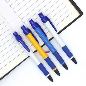 Two Tone Split Body Rubber Grip Plastic Click Ballpoint <b>Pen</b>, Custom Logo Retractable Advertising <b>Pen</b> - Product Image 3