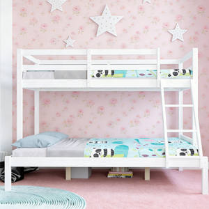 Lit superposé moderne nordique multifonctionnel haut et bas pour enfants, combinaison lit parent et enfant, style simple et moderne - Product Image 1