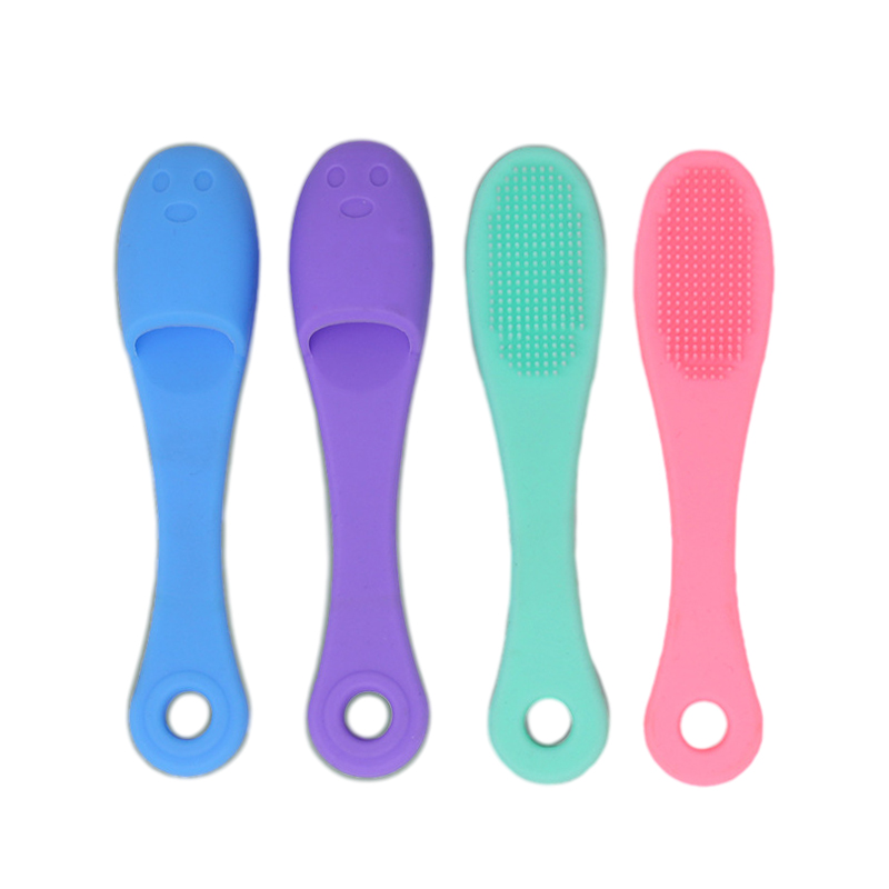 11cm Silicone Nose Brush Manual Thumb Washing Brush Black Head Cleanser Facial Cleaning Brush