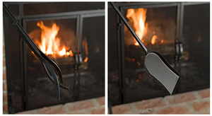 Juego de Herramientas de <span class=keywords><strong>chimenea</strong></span>, pinzas de hierro forjado a mano, pala, escoba, soporte, 5 piezas - Product Image 6