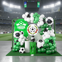 Kit d'arche de guirlande de ballons de football personnalisé, thème football, décoration de fête écologique, ensemble de chaînes de ballons pour Noël et la remise des diplômes