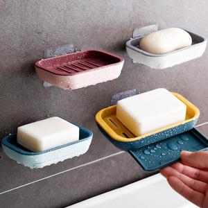 <b>Soap</b> <b>Dish</b> Rack With Drain Rectangular Plastic Wall Mount Suction Cup Self Drain Bathroom <b>Soap</b> <b>Holder</b> - Product Image 5
