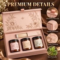 Boîtes cadeaux rigides magnétiques personnalisées de luxe, matériaux recyclés, doublure en éponge, laminage mat, gaufrage pour parfum, bougie, cosmétique