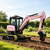 Mini-excavatrice diesel 3,5 T Euro 5 EPA CE à chenilles flexibles pour la rénovation de jardins et l'aménagement paysager, livraison gratuite