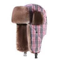 Gorro Ushanka Personalizado QJ OEM con Logotipo, Gorro de Invierno Estilo Y2K con Orejeras, Gorro de Punto con Orejeras de Piel Sintética, Estilo Bomber, para Esquí