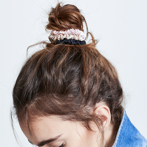 Customized 1cm 100% Mulberry Silk <strong>Hair</strong> Scrunchies <strong>Hair</strong> <strong>Ties</strong> Set High Quality Customized You Brand And Labels Packaging - Product Image 6