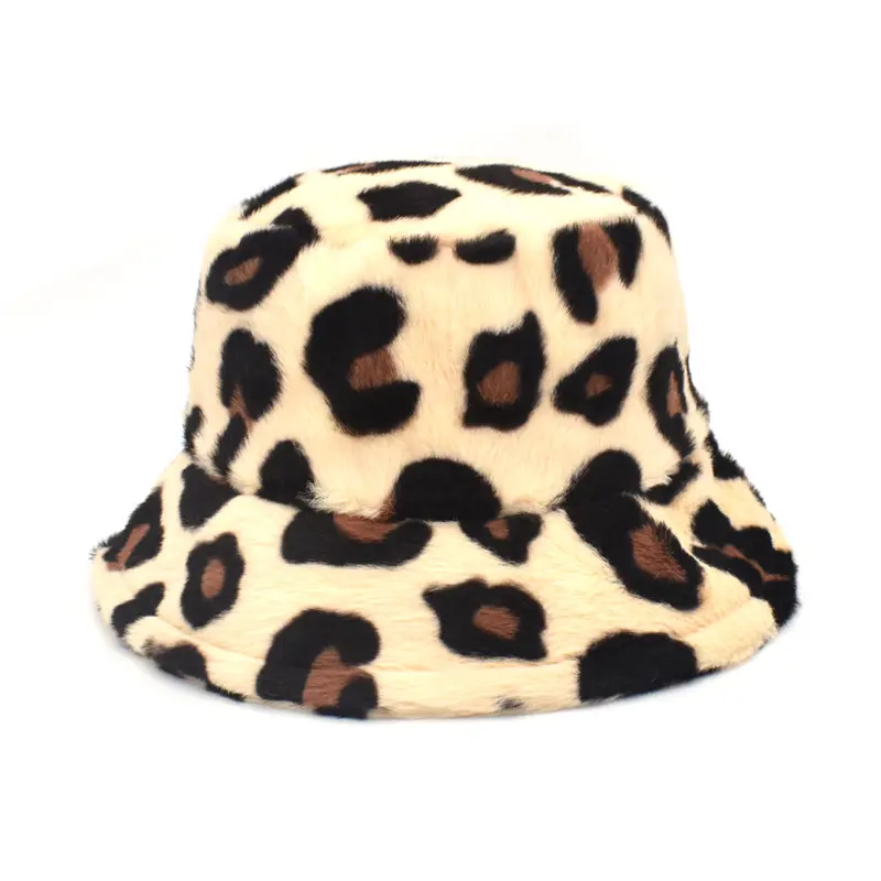 2020 зимняя шапка рыбака с леопардовым принтом модная Корейская теплая меховая шапка для женщин