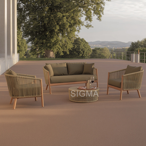 Tessuto impermeabile resistente in metallo <span class=keywords><strong>alluminio</strong></span> e Set divano componibile da giardino - Product Image 5