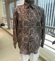 Kemeja Linen Santai Tekstur Alami Gaya Resor Mewah Tenang, Lengan Panjang, Liburan Pantai, Kasual Musim Panas, Pakaian Pantai