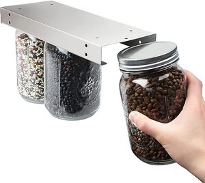 Hanging Réglable En Plastique Mason Jar Organisateur Organisateur Pot À Épices Étagère pour Tiroir <span class=keywords><strong>De</strong></span> Cuisine Sous L'armoire - Product Image 1