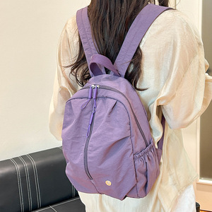 Mochila de Viaje Plegable para Mujer, Ligera, de Nailon Arrugado, Estilo Minimalista, Informal, para la Escuela - Product Image 3