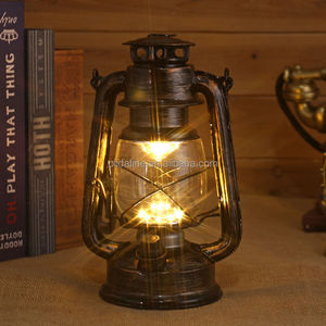 Lanterne de camping rétro portable, lampe de tente d'urgence LED, lampe à piles sèches à intensité variable, ornements en fer, lumière de camping - Product Image 5