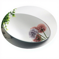 Plateau de table rond en verre de luxe de haute qualité pour centres de table de mariage, 8 à 12 pouces
