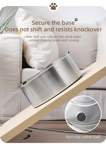 Bol <span class=keywords><strong>d</strong></span>'<span class=keywords><strong>eau</strong></span> flottant <span class=keywords><strong>anti</strong></span>-<span class=keywords><strong>goutte</strong></span> en acier inoxydable pour chien et chat avec filtre, vente en gros - Product Image 5