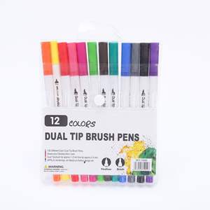 Art 72 80 120 Colors Canvas Bag Dual Tip <b>Water</b>-Based Watercolor <b>Brush</b> <b>Pen</b> Set for Kids Adults-Artist Fine Point Coloring Markers - Product Image 4