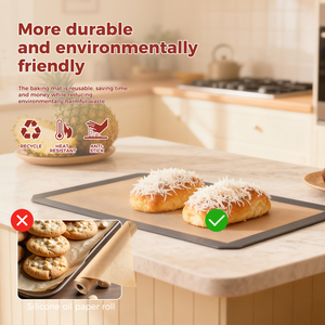 Tapis de cuisson en silicone résistant à la chaleur, taille personnalisée, grand tapis de cuisson en silicone antiadhésif coloré pour four - Product Image 4