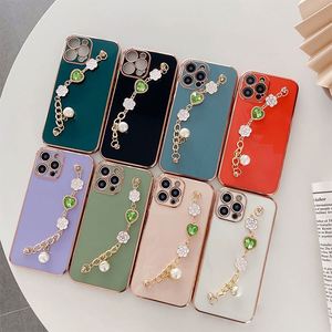 Nouveaux Designs Populaires <span class=keywords><strong>Bijou</strong></span> <span class=keywords><strong>Chaîne</strong></span> Suspendue <span class=keywords><strong>Chaîne</strong></span> Sangle <span class=keywords><strong>Téléphone</strong></span> Cas pour IPhone 11 12 13 14 15 Pro Max Électrolytique Conception - Product Image 2
