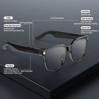 Lunettes Intelligentes IA avec Caméra 8MP, Enregistrement Vidéo HD, Appel, Traduction IA, Transfert WiFi pour Hommes et Femmes M02S