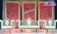 Ensemble de meubles de mariage de luxe style Maharaja, canapé portable en bois traité style bateau arabe de Londres, chaises à dossier haut, couleur personnalisable