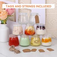 Petits bocaux en verre de 4 oz Lot de 40 bocaux à dessert bocaux à confiture 200 ml 7 oz bocaux à pouding transparents pour épices gelée yaourt avec couvercles en PE