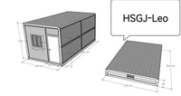 Maison Modulaire en Conteneur Pliable de 20 Pieds, Bureau Préfabriqué en Acier et Panneaux Sandwich pour Camp Minier
