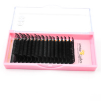 Extensions de cils en cheveux synthétiques individuels en velours coréen personnalisés en gros avec plateaux à cils Style naturel