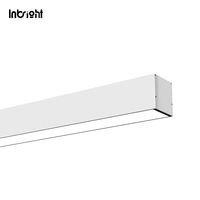 Luminaire linéaire LED en aluminium pour bureau, 20W, 36W, 48W, à montage en surface au plafond, ou suspension linéaire LED
