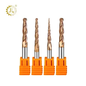 Taper Ballnose Cutter Endmill 6mm 2 Flutes 3D Engraving Carving Taper Ball Nose End Mill For Carving Wood Aluminum Iron Copper