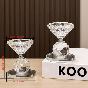 Customized Size Creative Feng Shui Romantic <strong>Lotus</strong> Flower Crystal <strong>Candle</strong> <strong>Holders</strong> for Home Decoration - Product Image 4