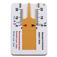 Compteur de profondeur de roue de voiture automatique 0-20mm, indicateur de profondeur, règle, jauge de bande de roulement en plastique, outil de mesure de roue de pneu