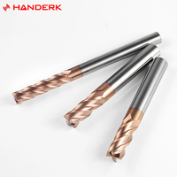 HANDERK vente en stock carbure de tungstène 2 cannelures fraise Hrc55 fraises carrées pour outil de fraisage CNC