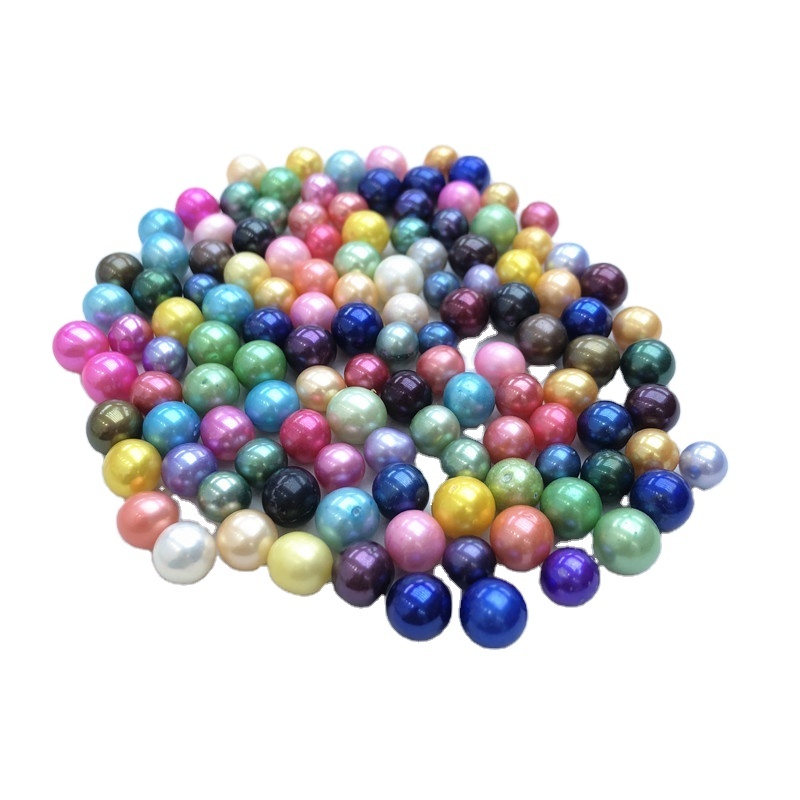 En gros 7-8mm 4a Rond Naturel D'eau Douce Perle perle Ronde Perle Colorée Pour Cages Médaillons Perle Partie