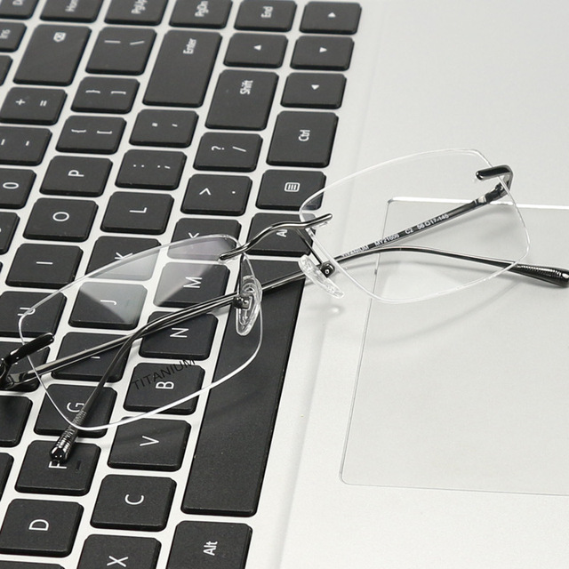 Metal Women Men's Fashion Optical Frames Retro Square Men Metal Rimless Optical Frames Frameless Eyeglasses