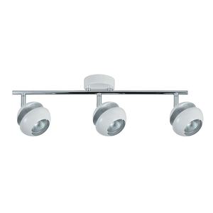 Reglette 3xGU10 bianca e argento, dimensioni 14x48,5x8,5 cm - ideale per illuminazione decorativa e funzionale in case e uffici. - Product Image 1