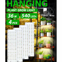 Panel Lampu Tumbuh LED Spektrum Penuh 36W Quantum Board Lampu Dapat Diredupkan 10 Tingkat 3H 9H 12H Timer Tanaman Dalam Ruangan Sukulen Bibit