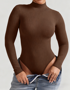 Body Térmico de Manga Larga con Cuello Alto para <span class=keywords><strong>Mujer</strong></span>, Ligero, Moldeador, Ajustado, Capa Base Cálida - Product Image 5